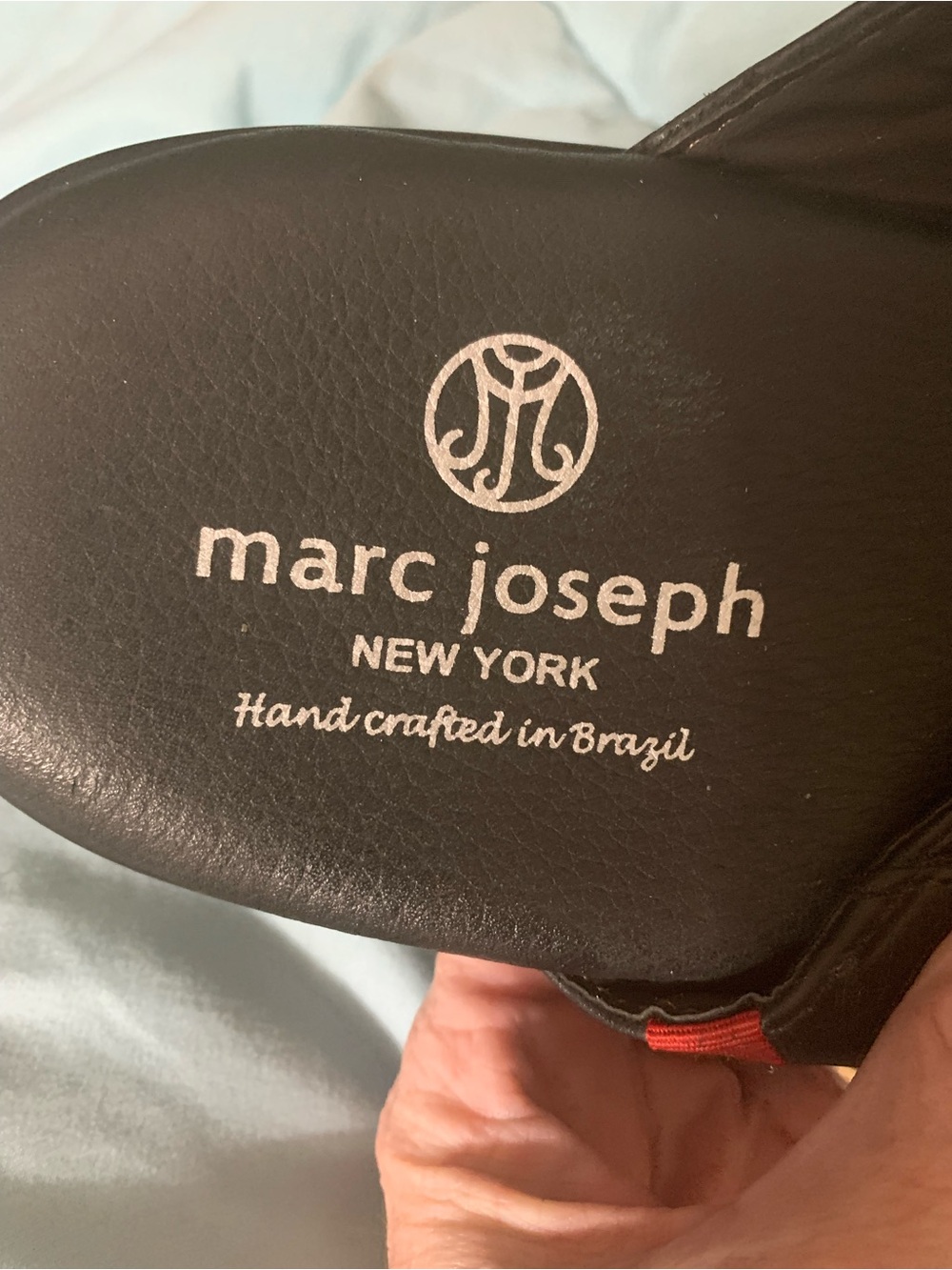Marc Joseph New York Black Leather Slide Sandals - Picture 2 of 4